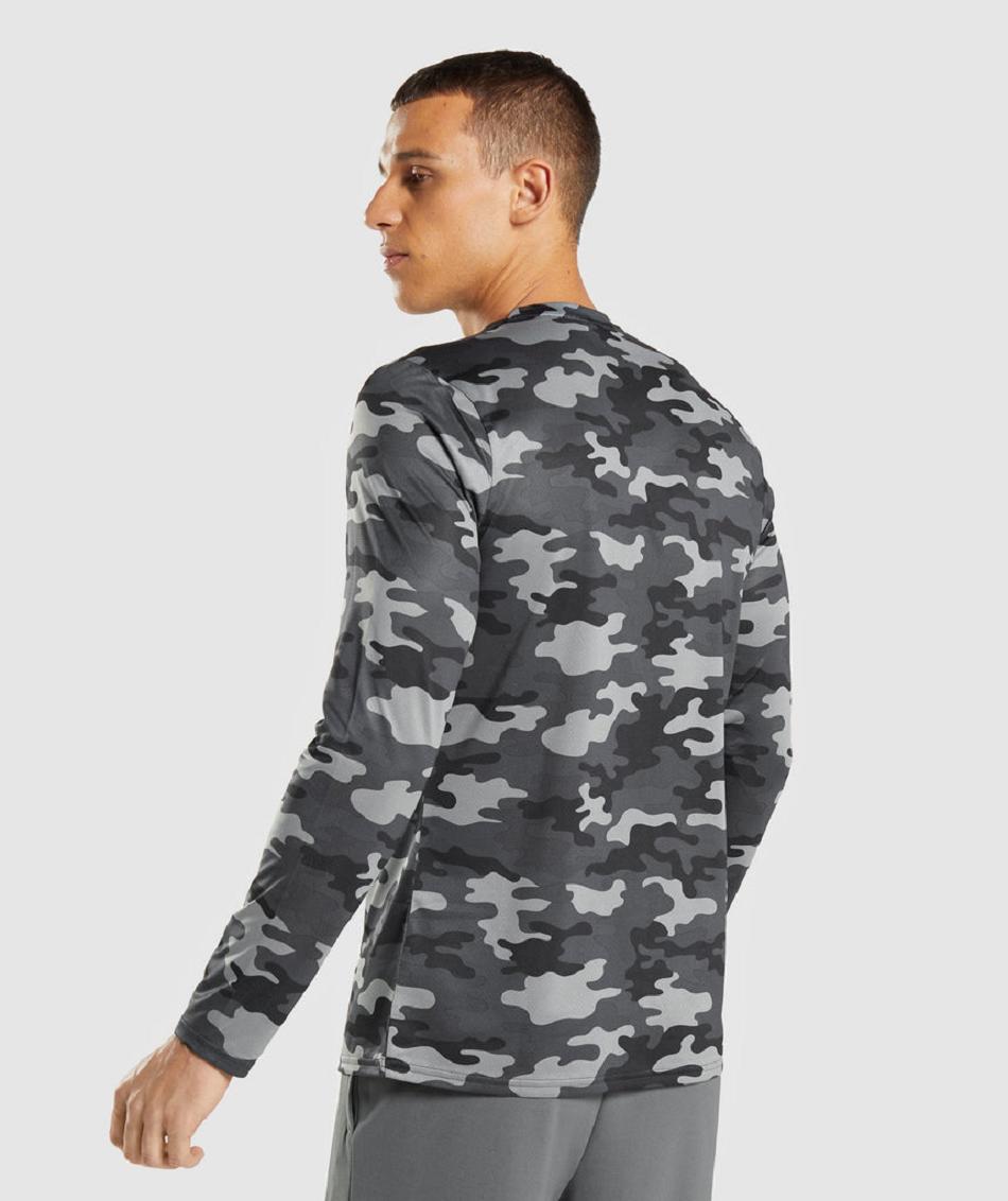 Long Sleeve Gymshark Arrival Hombre Gris | CO 3538HAP